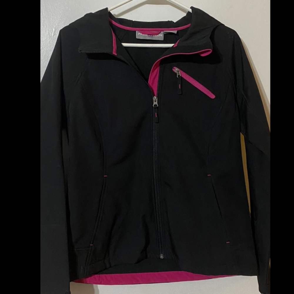 Lightweight  hooded windbreaker jacket.
